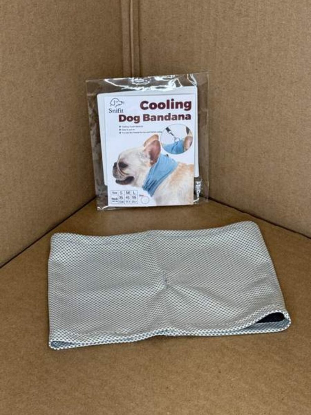 Instant Cooling Dog Bandana Gray Small